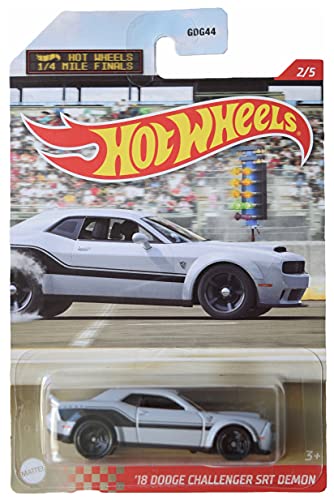 Hot Wheels '18 Dodge Challenger SRT Demon, [Gray] - Import It All